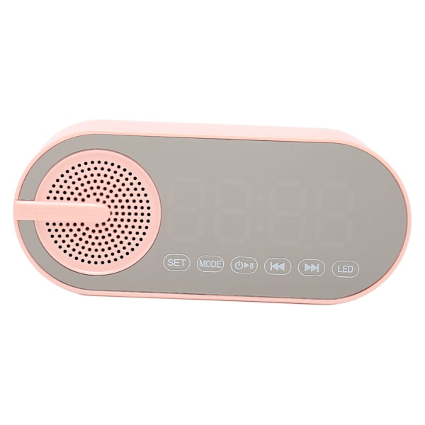 Digitalt Ur med Bluetooth Højttaler Spejl LED Display FM Radio Lille Vækkeur med Dobbelte Alarmer til Soveværelse Kontor