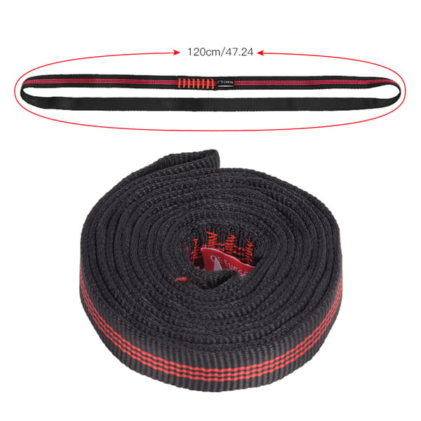 Utendørs klatreslynge - 120 cm, polyester, bærende og slitesterk