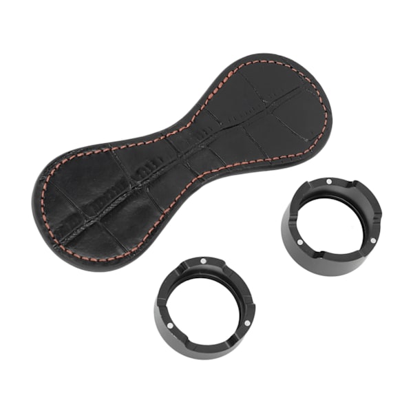 Magnetisk ficka Biljard Krita Hållare Läder Krit Clip Biljard Pool Cue Snooker Tillbehör Svart