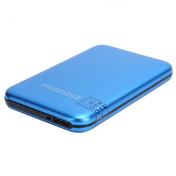 2,5 tommers mobil ekstern harddisk USB3.0 bærbar HDD blå med adapterkabel for stasjonær PC bærbar PC 120G