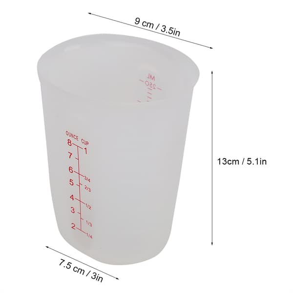 Transparent myk silikonmålekopp Visual Semipermeabel melkekopp (250 ml)