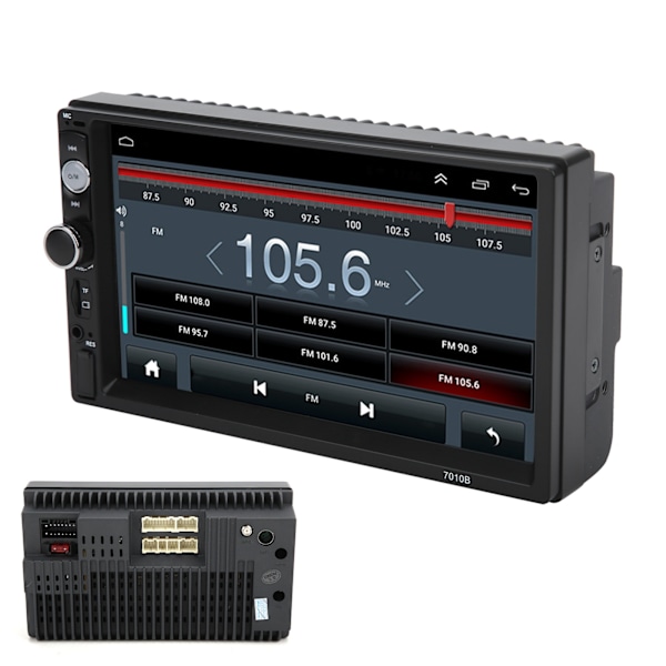 7 tommer Bilradio Stereo 1Din Touchscreen WiFi Navigation Bluetooth USB med RDS Bakkamera til Android 9.1 1+16GB