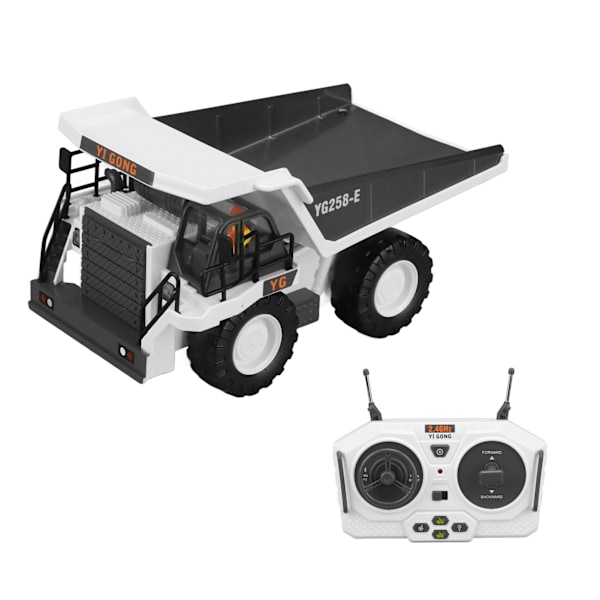 RC Dumper 2,4Ghz simuleret signalstabilitet Hvid RC byggebil legetøj til børn