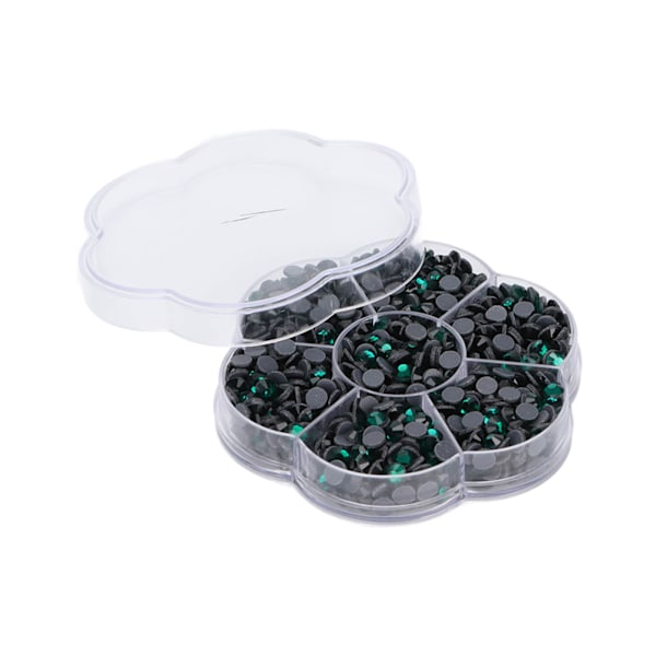 1000 st Rhinestones Glas DIY Dekorativa Nagelkonst Tillbehör för Kläder Skor JM201 Mörkgrön