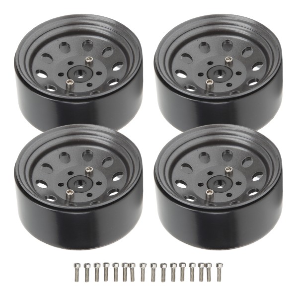 4 ST RC Beadlock hjulnav 1,9 tum järn slitstarkt Återanvändbart RC hjulnav för utbyte Ti Color