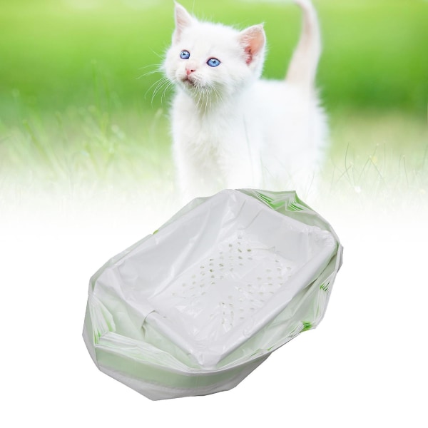 7 stk/sett Kattesøppel Slitesterk filtrert oppbevaringspose Kjæledyrrengjøringsutstyr for innendørs byer A L