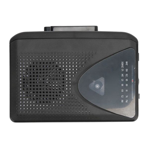 Kassettspelare Retro Stereo 2 Laddningsmetoder Bärbar bandspelare med klar högtalare för inomhus utomhus svart