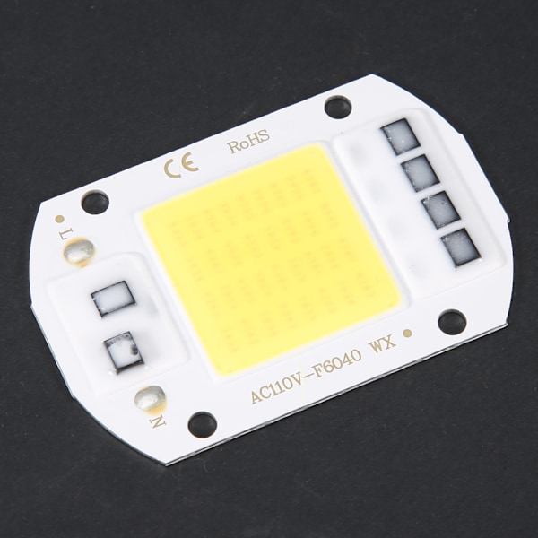 2 PCS AC110V 50W High Brightness Integrated LED Chip Light Source COB Chips 6x4cm White