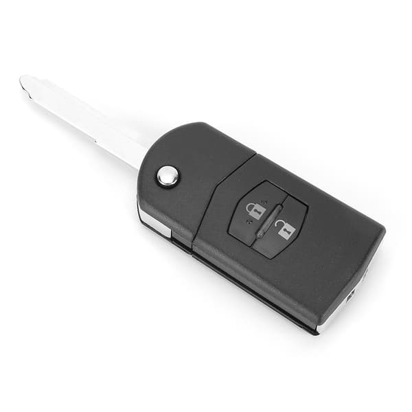 2-Knap Auto Bilnøgle Flip Shell Key Fob Case Cover Passer til MAZDA 3 5 6
