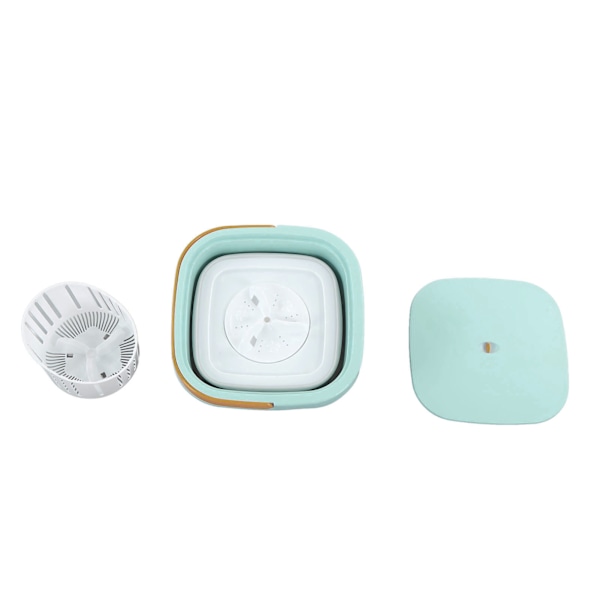 Mini Bærbar Vaskemaskin 6L sammenleggbar automatisk vaskemaskin med LCD-paneldisplay for Drom RV Reiseleilighet 100 til 240V Grønn EU-kontakt