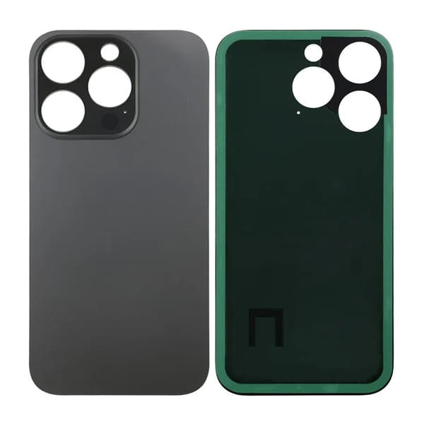 iPhone 14 Pro Bagside Glas - Sort Svart black
