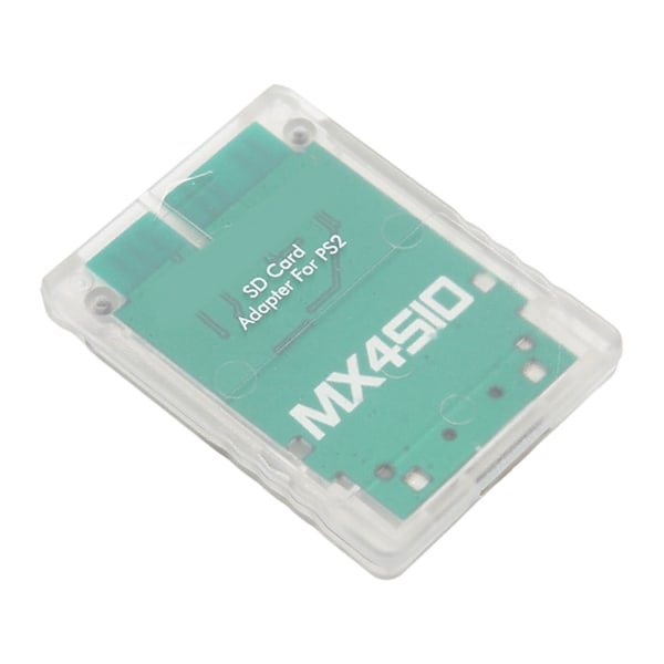 MX4SIO SIO2SD minneskortadapter Handgjord stabil ersättningsminneskortläsare för PS2 Transparent White