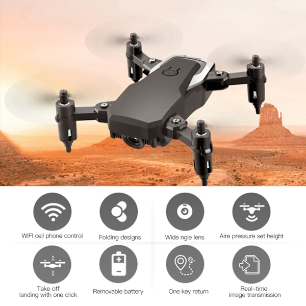 S15 Mini Foldbar Drone Lufttrykssæt Højde Børn RC Drone Quadcopter Legetøj 30W WIFI