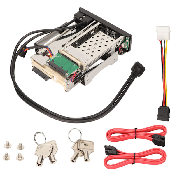 3,5 tum SATA intern hårddiskfack 2,5/3,5 tum Dual USB3,0 Upp till 6 Gbps Hot Swap-fack utan design SATA HDD-monteringsfäste