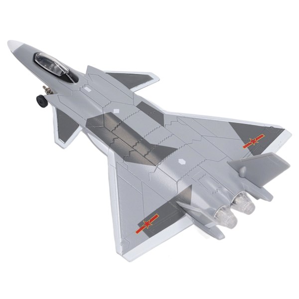 Dra tillbaka Fighter Aircraft Leksak Barn Legering Ljud Ljus Diecast Flygplan Modell Leksak Dekoration Kollektion Grå