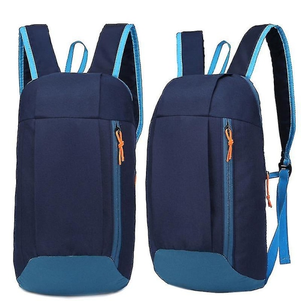 Ultralet sammenfoldelig rygsæk, kvinder 10 l udendørs letvægts rejsevandresportstaske, sammenfoldelig børne lille taske Dark Blue