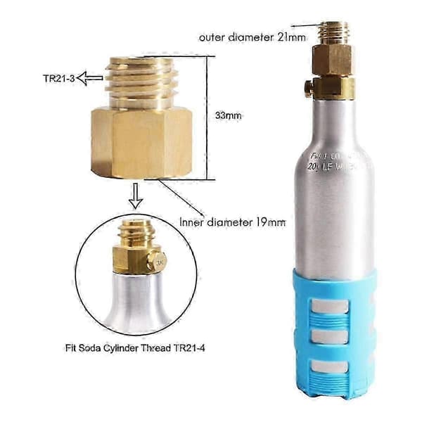 Adapter til Quooker-kubebeholder, hun Tr21-4 til han Tr21-3, udgave 0120