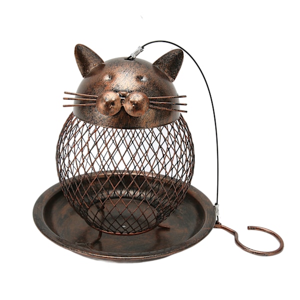 Katteformet Fuglemater Jern Fuglemater Hengende Ute Vintage Dekorasjon for Villa Hage Gård