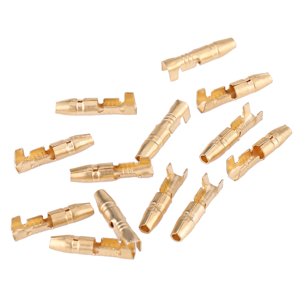 40 stk MF Messing Kule 3,5 mm Kontaktterminal Hunn & Hane GTC med Isolerende Deksel