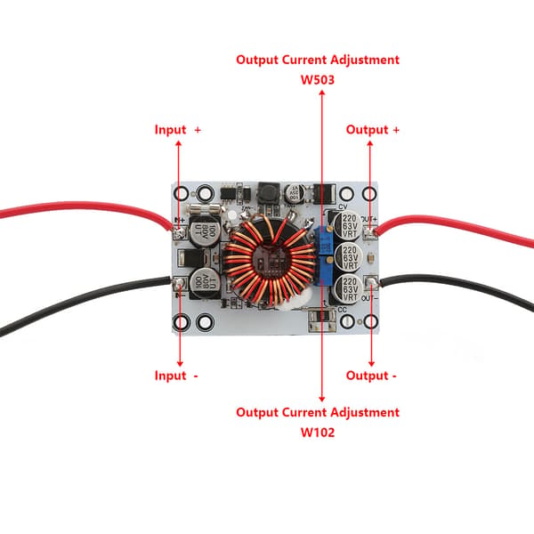 DCDC 10A 180W Boost Buck Konverter 10.570V til 558V Step Up Down Strømforsyningsmodul