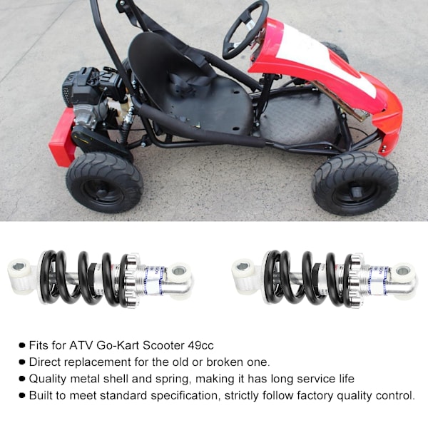 2 stk 125mm 750LBS bageste støddæmpere Passer til ATV Go Kart Scooter 49cc