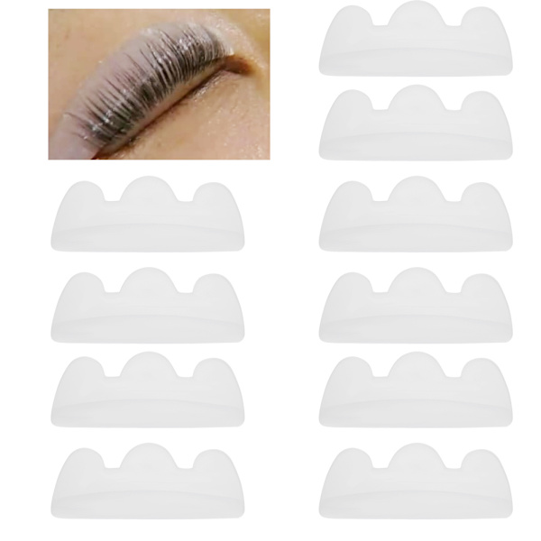 5 Pairs Silicone Eyelash Perming Pads Eyelash Curling Lifting Shield Patch Makeup Tool