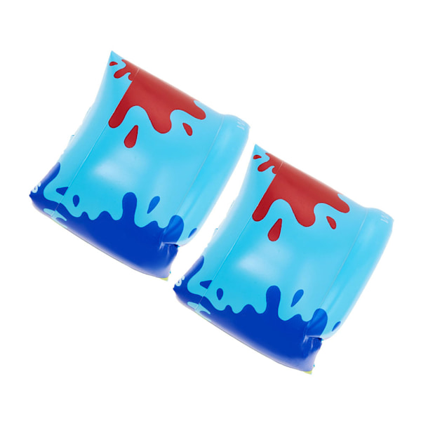 Swimming Arm Float PVC Uppblåsbar Rollup Armband Ring Floater Sleeve för vuxen Kid Nybörjare Blå