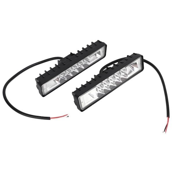 2 st LED-arbetsljus för bil, aluminiumlegering, LED-ljusramp för terrängfordon, lastbil, traktor, båt, 12‑85V, 48W