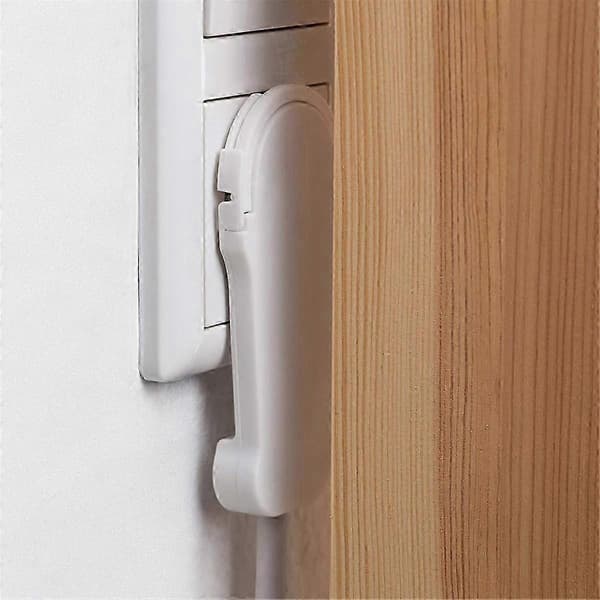 2 stk. hvide Schuko vinkelstik, Schuko fladstik 250 V (16 A), Schuko stik, Schuko fladstik, EU White
