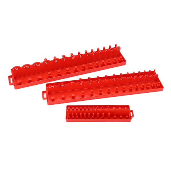 3-pack Socket Organizer Fack Set - Förvaring av Hylsor - Multifunktionell för Bilreparation Verktygslåda