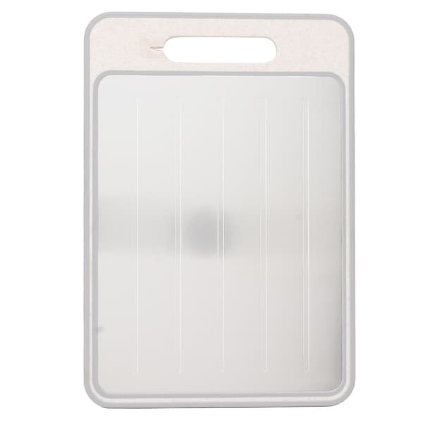 Double-Sided Cutting Board Quick Thawing and Grinding Plate with Knife Sharpener for Kitchen