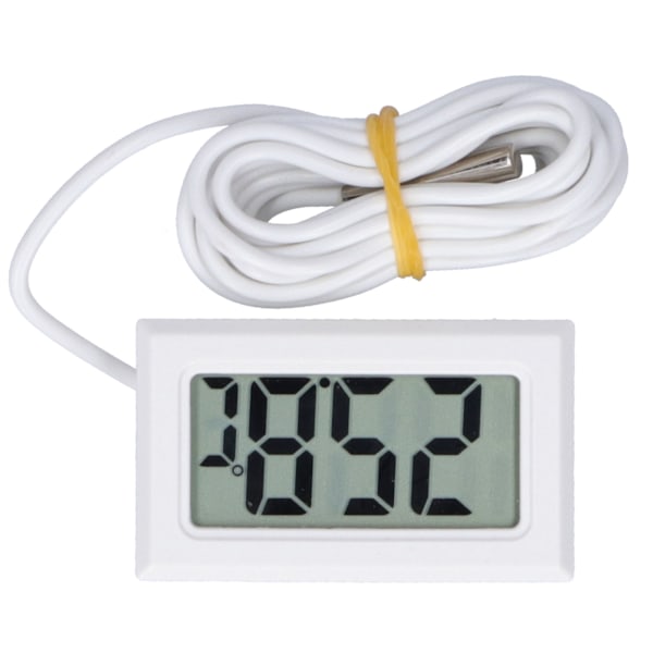 Digital termometer Mini LCD kablet elektronisk temperaturmålingsinstrument FY13001Hvid