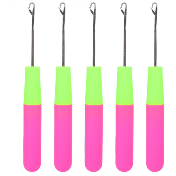Virkad spärrnål Nålar Hårförlängning Flätning Hantverk Skill Tool Kit M