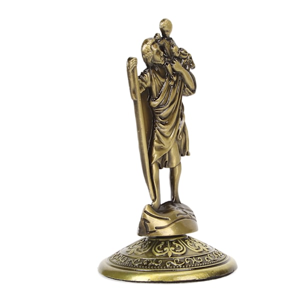 Jesusstaty Olivfärgad 9 cm Hög Stark Legering Stabil Bas Utsökta Detaljer Jesusfigur för Hem Bil Kontor