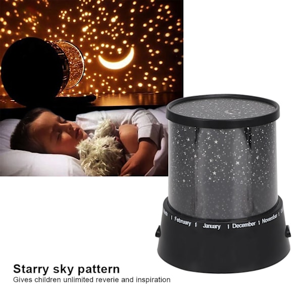 Plast Sky Star Night Light LED-projektionsdekorationslampa för julklapp i sovrummet