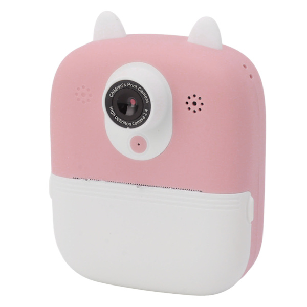 Instant Camera 2.4in HD Kids Digital Instant Camera Dual Lens Instant Print Digitalkamera för hemresor Rosa
