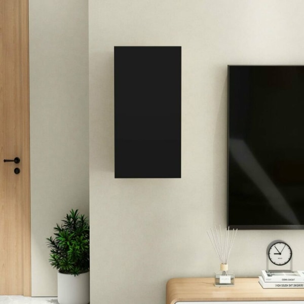 Musta TV-kaappi 30,5x30x60 cm Agglomeraatti
