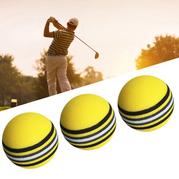 15 ST EVA-skum Lättvikt 70% Elasticitet Säker att använda inomhusövningslekplats Golfbollleksak för byggområden Gul
