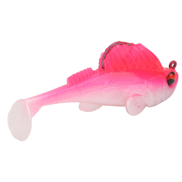Deep Running Paddle Tail Mykt Fiskedrag 75mm/13g Antihengende bunn Mykt falskt agn (rosa sølvfarget hale)