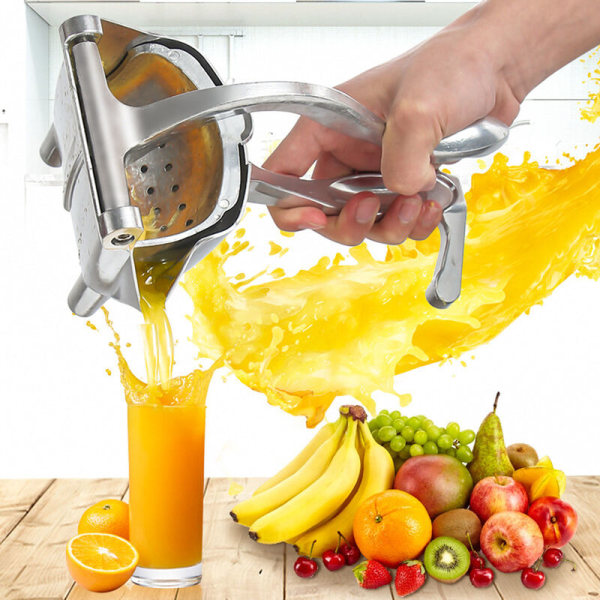 Manuell fruktpress Citron Citrus Apelsin Citron Juicer Handhållen Juicer Modell: Silver