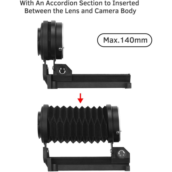 Makrojatkepalkeet Yhteensopiva Sony NEX E-kiinnitettävien linssikameroiden kanssa SLR DSLR-kameroiden Tarkennustarvikkeet Lisävaruste, malli: Musta