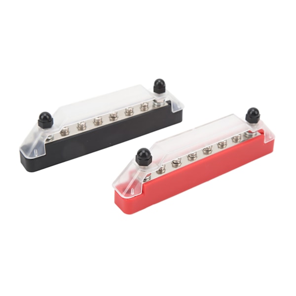 1 Par M6 Strömfördelningsblock Högström DC12V till 48V 150A Dubbelstift 8-vägs Batteribusstång Svart Röd för Bil Skepp