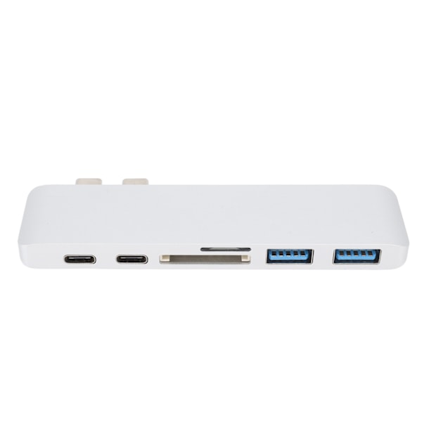 Dockningsstation 10Gbps 5Gbps USB3.0-gränssnitt Minneskortläsare Lättviktsbärbar typ C Hub för MacBook Silver