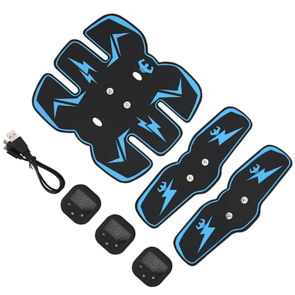 Digital display Laddning Magstickning Forma Muscle Trainer Instrument Löpsportutrustningblå