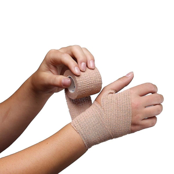 12st självhäftande bandage Självhäftande bandage Elastiskt fixeringsbandage  Beige 3adc, Beige