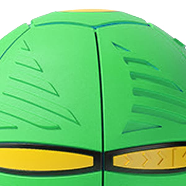 Flying Saucer Ball Magic Decompression Deformable Ball Flying Flat Throwing Discs Parent Child Interactive Toy with Light Green