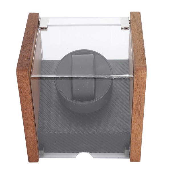 Klockuppdragare Enkel Mekanisk Automatisk Elektrisk Transparent Valnöt Rotationsläge 100-240V (1 0 EU-kontakt)