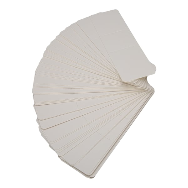 50 stk Kraft Bokmerke Ermer DIY Håndverk 15x4,5cm Bokmerkeholder Penne Ermer for Utstilling Smykker Hekling Hvit