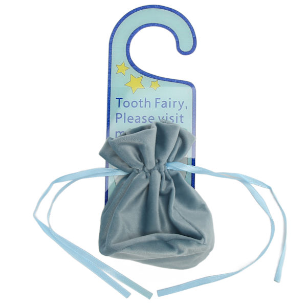 Tooth Fairy Dörrhängare Söt akryl Tooth Fairy Pengahållare för förlorade tänder Barn Pojkar Flicka Blå