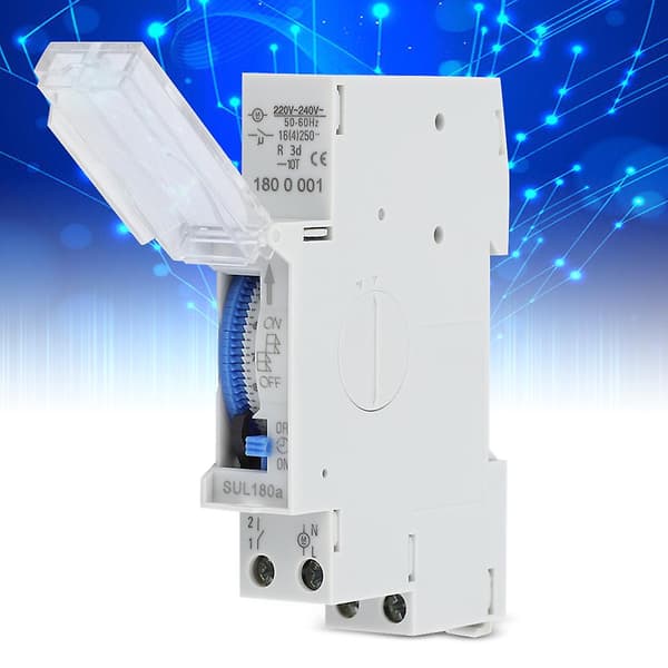 SUL180a 15 minutter mekanisk timer 24 timer DIN-skinne timer tidsafbryder relæ 220V